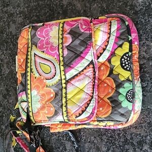 Vera Bradley Orange & Pink Paisley Print Crossbody Purse